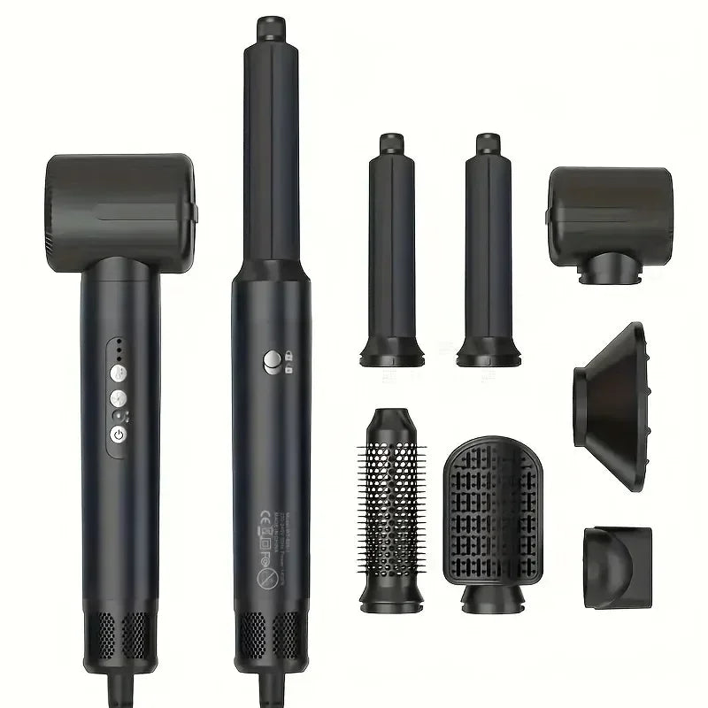 7 in 1 Hair Dryer Brush Brushless High Speed Hair Dryer with Diffuser Ionic Blow Dryer Hot Air Styling Comb Hair Curler